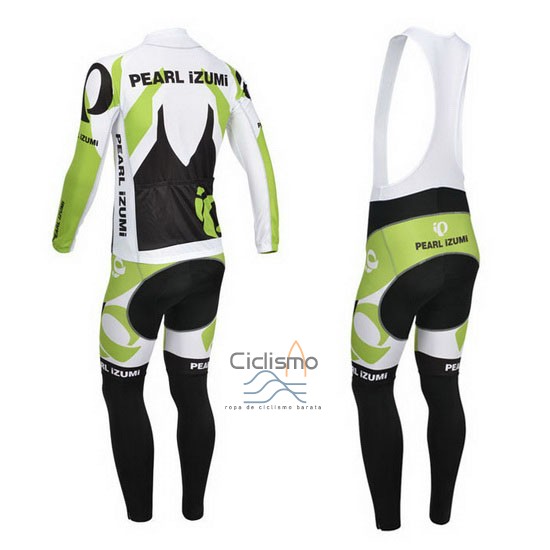 Pearl Izumi Ropa Ciclismo Culotte Largo 2013 Hombre Mangas Largas Blanco y Verde